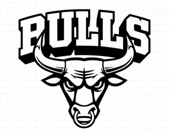 Bulls Mascot SVG: Roaring Bull Head, T-Shirt Design, Sport Team, Football Game Day, Baseball, Cut Files, SVG, PNG, Instant Download