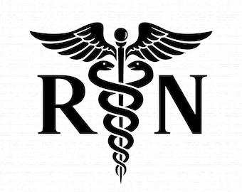 Nurse RN SVG, PNG, Medical Symbol Svg, Caduceus Svg, Rn Logo, Nurse Gift, Hospital, Healthcare Shirt Cut File, Cricut, Silhouette
