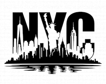 New York City SVG, PNG, NYC Lover Svg, New York Skyline, Statue Of Liberty, Big Apple, Urban Art, Travel Shirt Cut File, Cricut, Silhouette