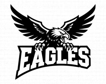 Eagles SVG: Grafika maskotki Sports Split, Dzień meczu, Philadelphia Eagles, Projekt koszulki, Pliki do cięcia, SVG, PNG, Natychmiastowe pobieranie