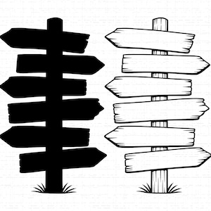 Señal de destino SVG, PNG, Poste de señalización, Letrero de madera, Poste guía, Pancarta de navegación, Polo Norte, Decoración de jardín, Carretera, Archivo de corte, Cricut, Silhouette