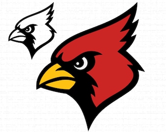 Maskotka Cardinals SVG: Projekt koszulki, Logo drużyny sportowej, Angry Bird, Dzień meczu, Pliki do cięcia, SVG, PNG, Natychmiastowe pobieranie