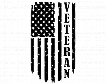 Veteran Flag SVG: Patriotic, Veteran Gift, Memorial Day, July 4th, Veterans Day, Cut Files, SVG, PNG, Instant Download