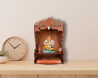 Handmade Wooden Pooja Mandir | Shubh Labh Hindu Temple
