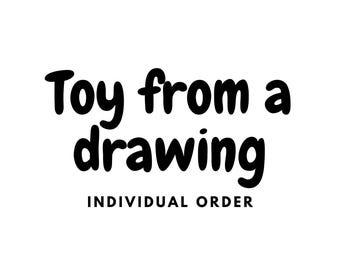 Custom Plush Toy from Drawing: Handmade Plushie monsters.