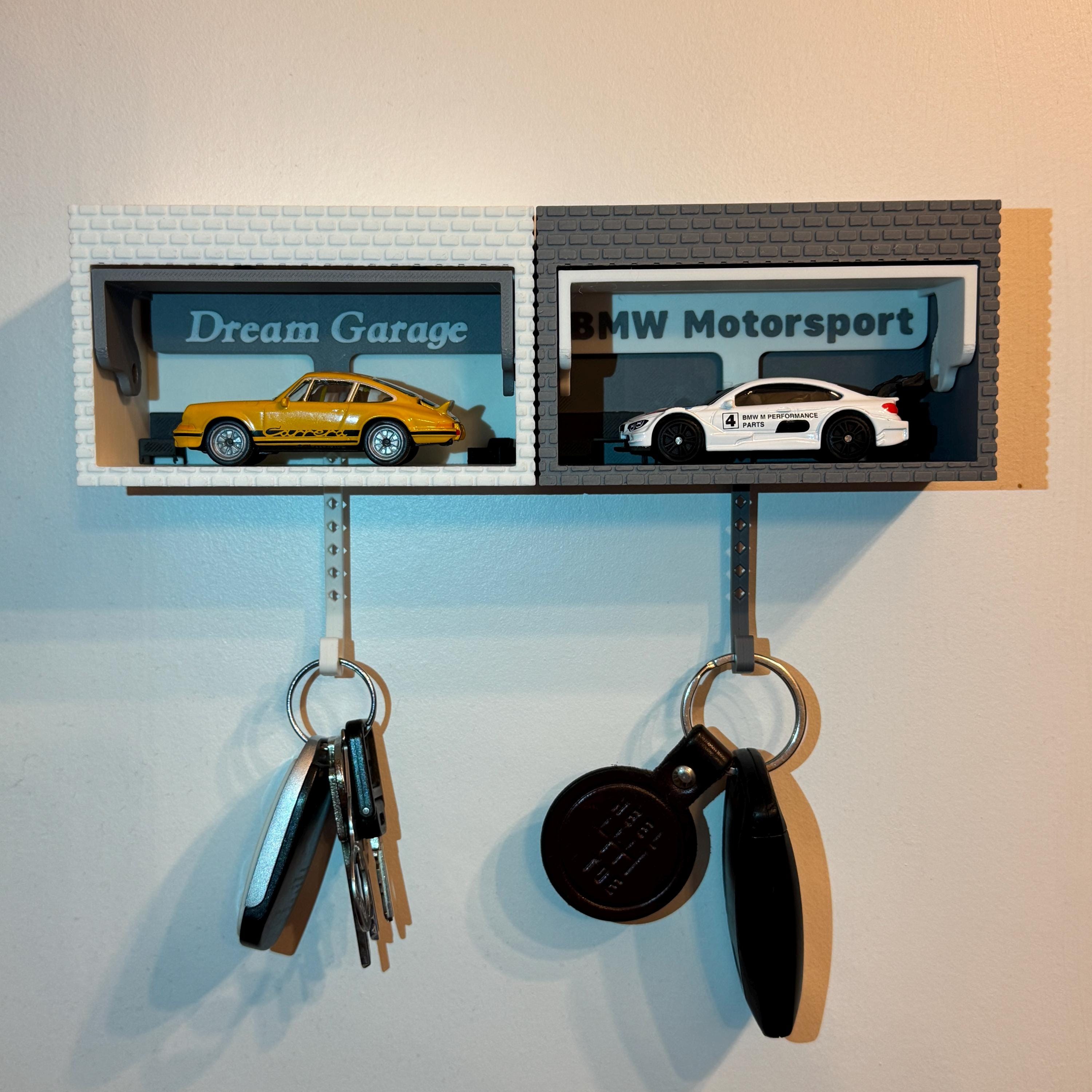 Mini Garage Key Holder 1:43 | Wall-mounted Garage With Movable
