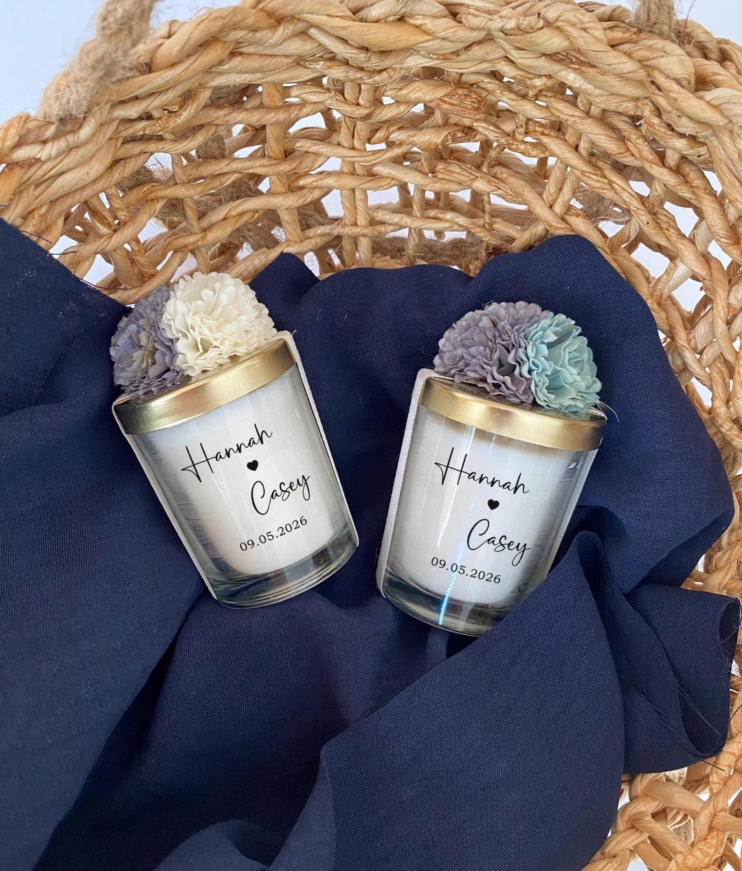 Custom Wedding Soy Candles – Personalized Eco Candle Favors – Vegan ...