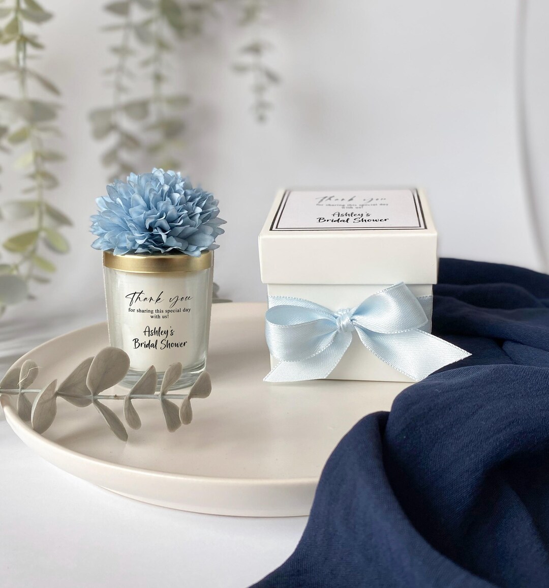 Bridal Shower Soy Candle Favors – Custom Candle Gift for Wedding Guests ...