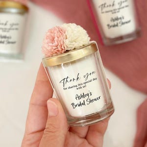 Soy Candle Favors for Bridal Shower Guests – Wedding Thank You Gift