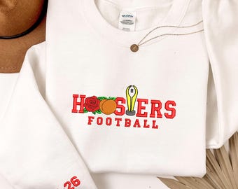 Embroidered Indiana Hoosiers Rose Bowl Peach Bowl Champs Sweatshirt, Indiana Football Style Crewneck, National Champions Sweatshirt Hoodie