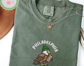 Embroidered Philly Football Bird Comfort Colors Shirt