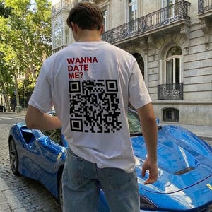 Wanna Date Me QR Code Tshirt