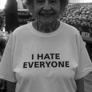 I Hate Everyone T-shirt, Hate Shirt, Funny Sarcastic Gift Idea Tee Shirt