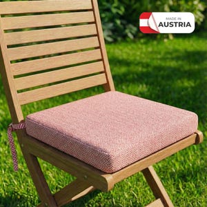 Cuscino di seduta outdoor su misura – 5 o 8 cm, con cerniera, idrorepellente, resistente ai raggi UV, fresco & anti-usura