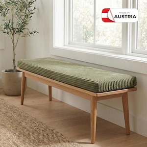 Cordvelours bankkussen op maat – 5 cm dik, met rits, slijtvast, onderhoudsvriendelijk & comfortabel met zachte, pluche textuur