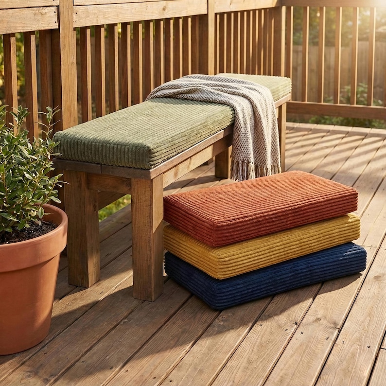 Cordvelours Bankkissen nach Maß