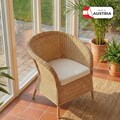 Custom semi-round seat cushion – 5 or 8 cm thick, with zipper, washable, water-repellent, UV-resistant & abrasion-resistant