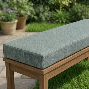 Mint grün Outdoor Bankauflage – 5 oder 8 cm stark, mit Reißverschluss, wasserabweisend, UV-beständig, kühlend, abriebfest & schimmelresistent