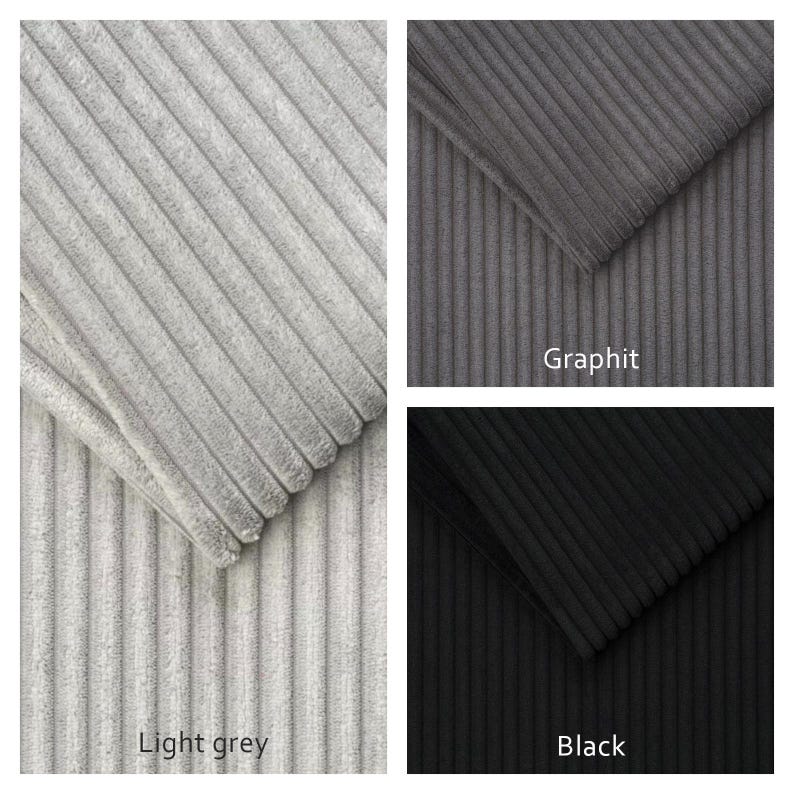 Custom cord velour bench cushion – 5 cm thick, with zipper, durable, easy-care & comfortable with a soft, plush feel 画像 15