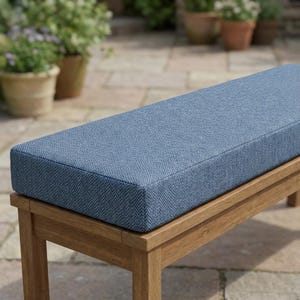 Blau Outdoor Bankauflage – 5 oder 8 cm stark, mit Reißverschluss, wasserabweisend, UV-beständig, kühlend, abriebfest & schimmelresistent