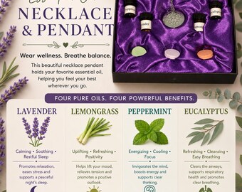 Essential Oil Pendant & Necklace Set
