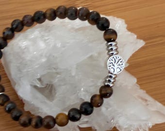Tree Of Life Tigers Eye Bracelet 6mm