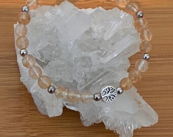 Tree Of Life Faceted Citrine Bracelet 6mm