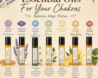 Chakra Balancing & Energy Flow Roll on Essential Oil Blends.