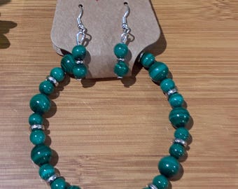 Malachite Bracelet ad Earring Set Transform Your Life!