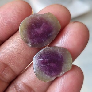 Natural Tourmaline Slice Gemstone for Jewelry Making, Fancy Shape Pendant Stone