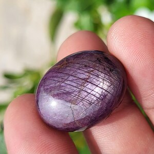 Ruby  Palm Stone, Natural Oval Crystal (45 Carats)