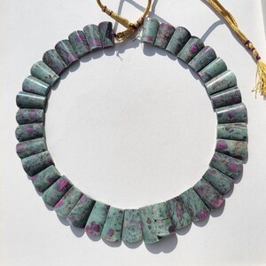 Natural Ruby zoisite Necklace, Handmade Gemstone Jewelry Cleopatra Necklace, Graduated Collar Necklace For Women 495cts.