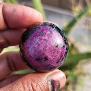 Top grade Ruby in zoisite sphere, Ruby Zoisite Ball, Crystal Ball, Ruby Zoisite Sphere,Home Decor, Reiki Healing,Crystal Gifts, 35x35 mm