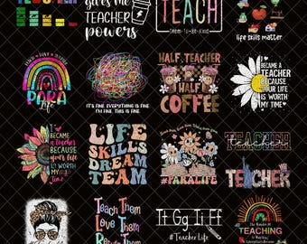 Files Teacher Life PNG Bundle, Teacher Day Png, Teacher Life Png, School Teacher Png, Funny Teacher Quotes, Commercial Use, Digital File