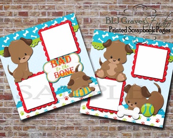 Puppy Dog Scrapbook Layout Pet Premade PRINTED Scrapbook Quick Page 12x12 Digital Print Scrapbook Layout Dog Lover Pet Dog Scrapbook Page