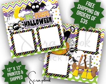 Baby's First Thanksgiving Scrapbook Layout Premade PRINTED Scrapbook ...