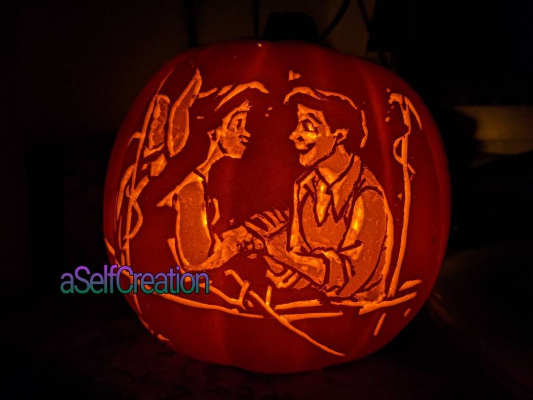Hand Carved Foam Pumpkin - Kiss Da Girl - Etsy