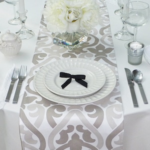 Custom Table Runner Wedding Table Runner, French Gray Table Runner, Summer Table Runner