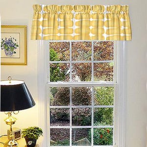 Yellow Valance, Made to Order Window Treatments, Bathroom Curtains ...