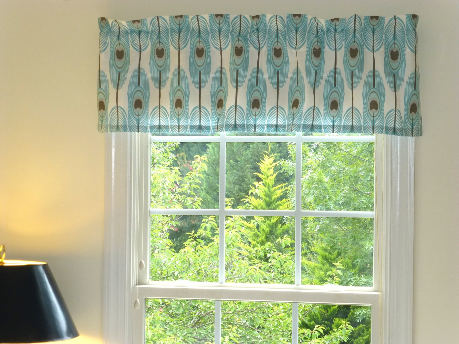 Blue Window Valance Window Valance 52 x 16 Valance Etsy