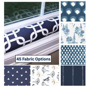 Blue Door Draft Stopper – Custom Size Draft Guard for Doors & Windows | Breeze Blocker | Cold Weather Door Snake | Energy Saving - UNFILLED