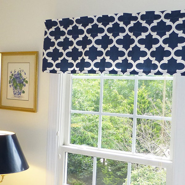 Window Valance – Grey Window Valance Curtain also in Blue, Red, or Black – 52 x 16 or Custom Size Upon Request, Made to Order Flat Valance