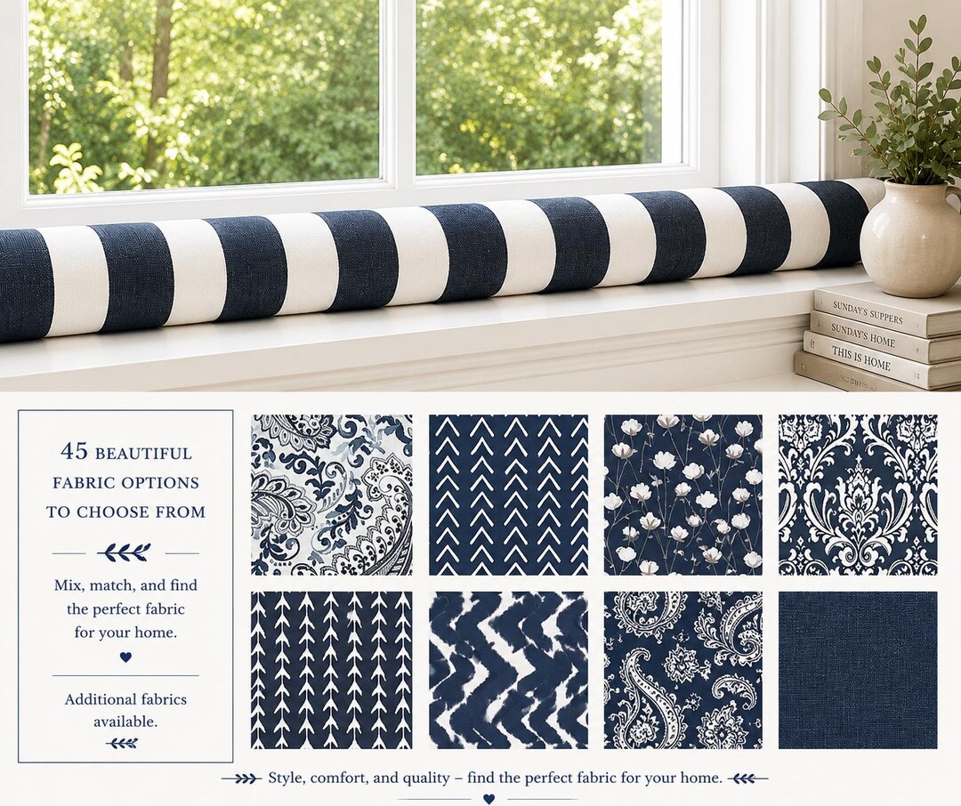 Blue Draft Stopper - Door Drafts Draft Stopper | Cold Weather Draft ...