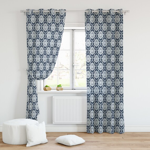 Susette Beige Aqua Drapery Panels Beige Window Valance Window