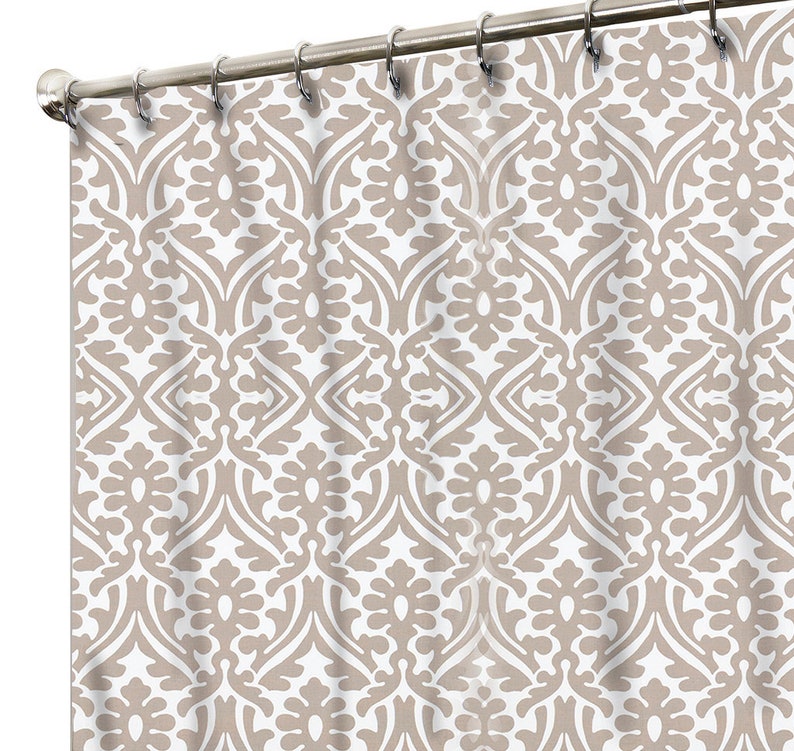 Shower Curtain Neutral Colors Bathroom Decor Kids Fabric Extra Long 72 74 84 90 96