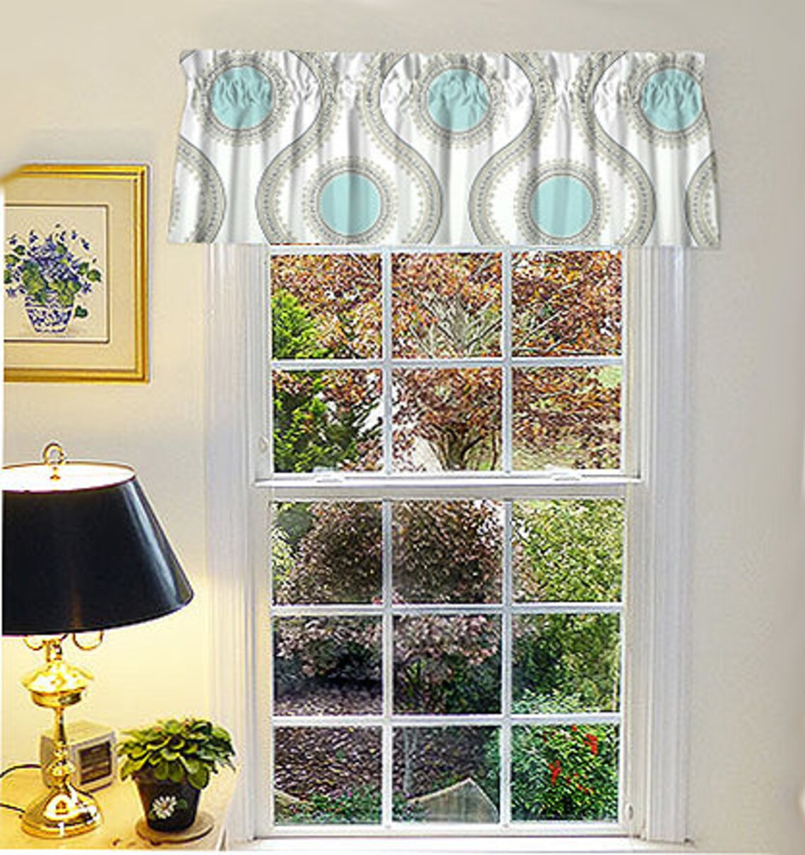 Beige Window Valance Window Curtain Drapery Panels Etsy