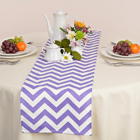 Items similar to Choose your Table Runner, Purple Chevron Table Runners