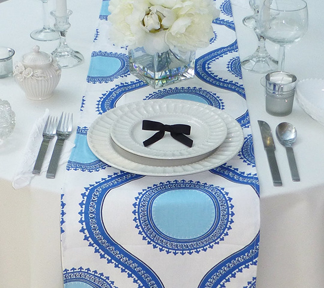 Choose Your Table Runner, Blue Table Runner Blue Wedding Linens Blue