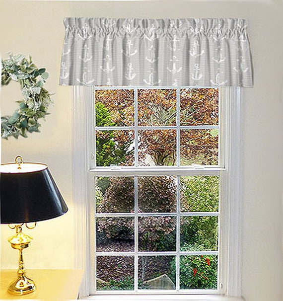 Nautical Valance Beach Cottage Curtains Themed Coastal Dry