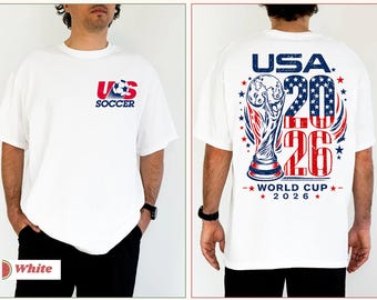 USA Soccer World Vintage Comfort Colors Shirt, 2026 Soccer Cup Shirt, United States of America Soccer Team Boxy Tee, Retro USA Team Graphic